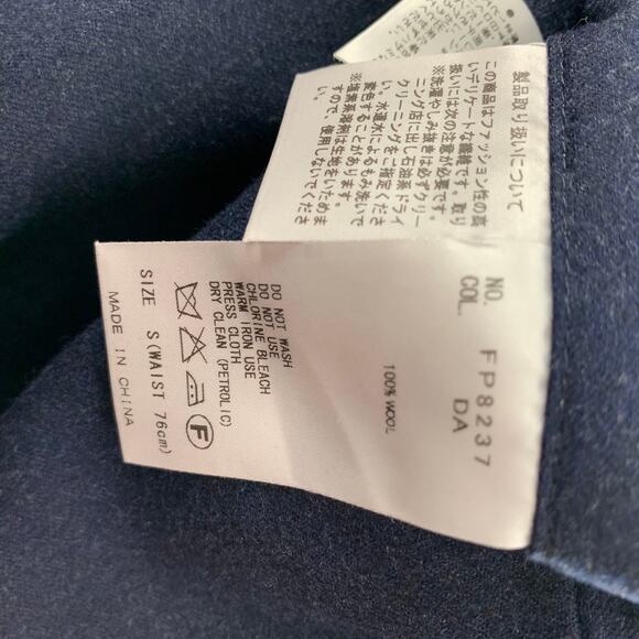 UNIVERSAL LANGUAGE Size 28 Navy Wool Cuffed Dress Pants - Picture 5 of 5